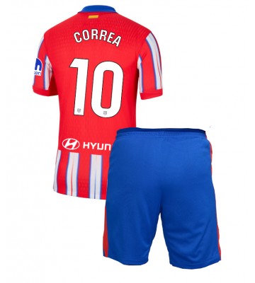 Atletico Madrid Angel Correa #10 Hemmakläder Barn 2024-25 Kortärmad (+ Korta byxor)